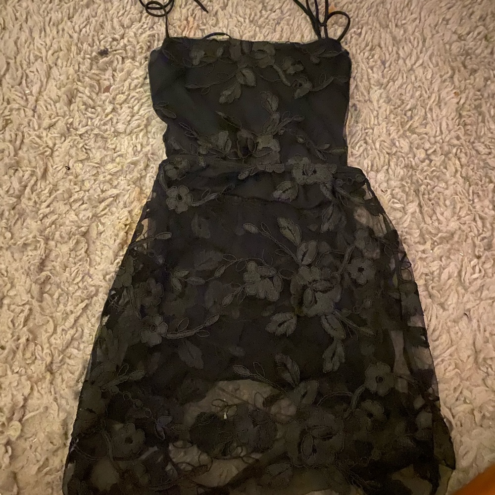 Black mini dress